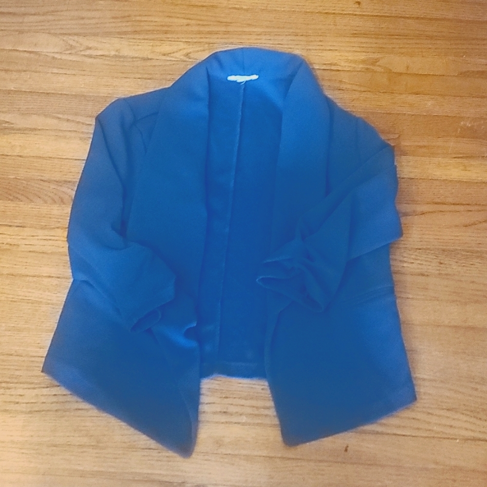Maurices Open Front Blazer size LARGE (Teal)